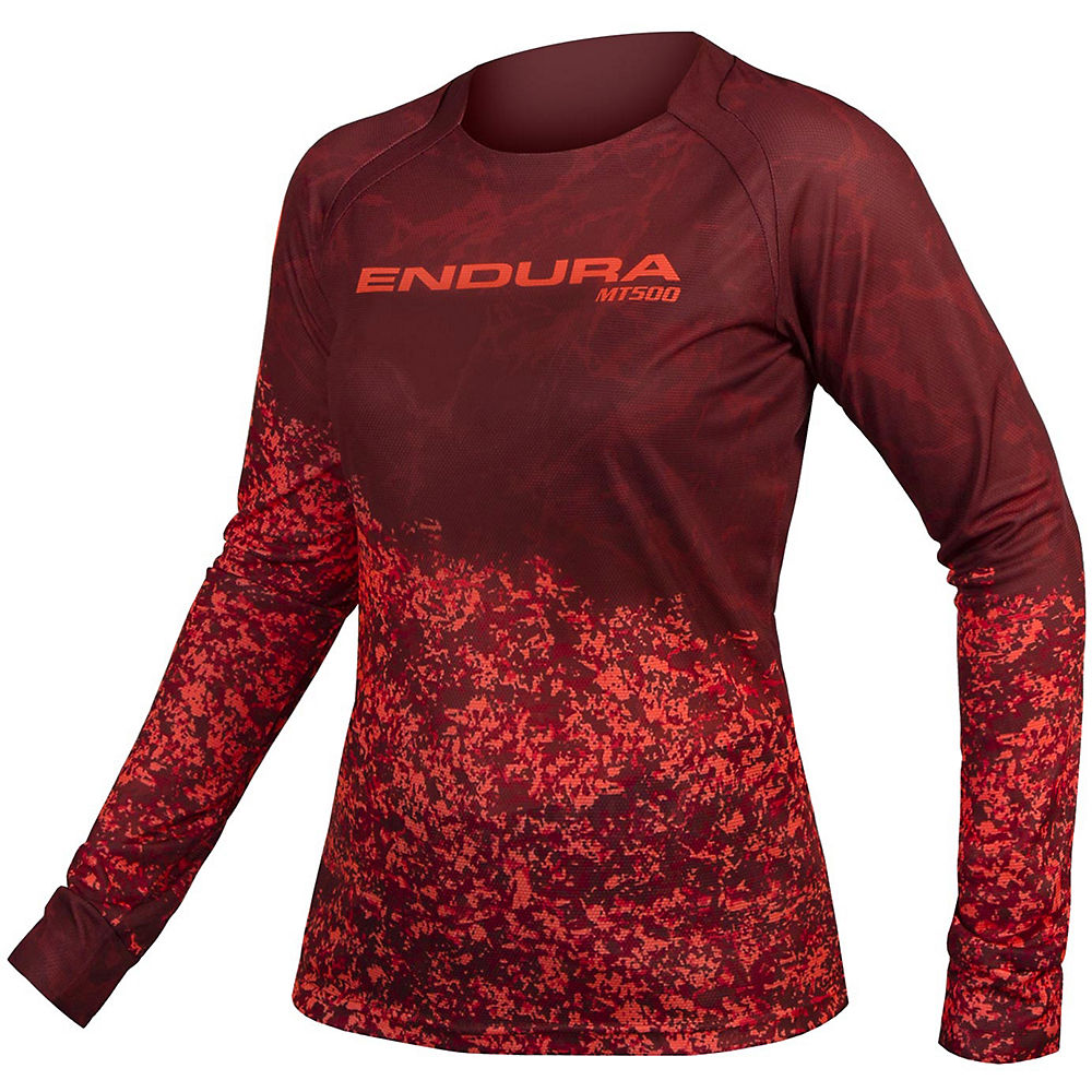 Endura Women's MT500 Marble LS Cycling Jersey - Cocoa - Limited - XL