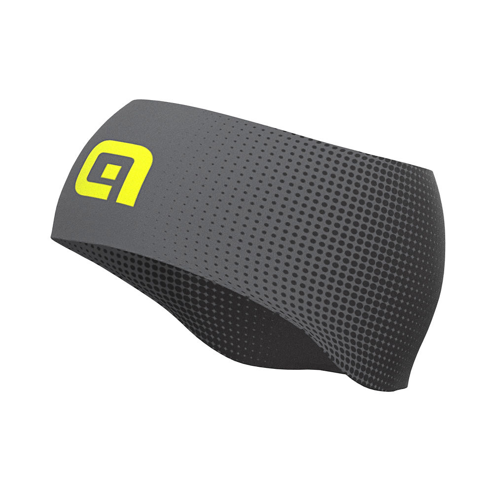 Alé Dots Headband - Black-Grey-Fluo Yellow - One Size