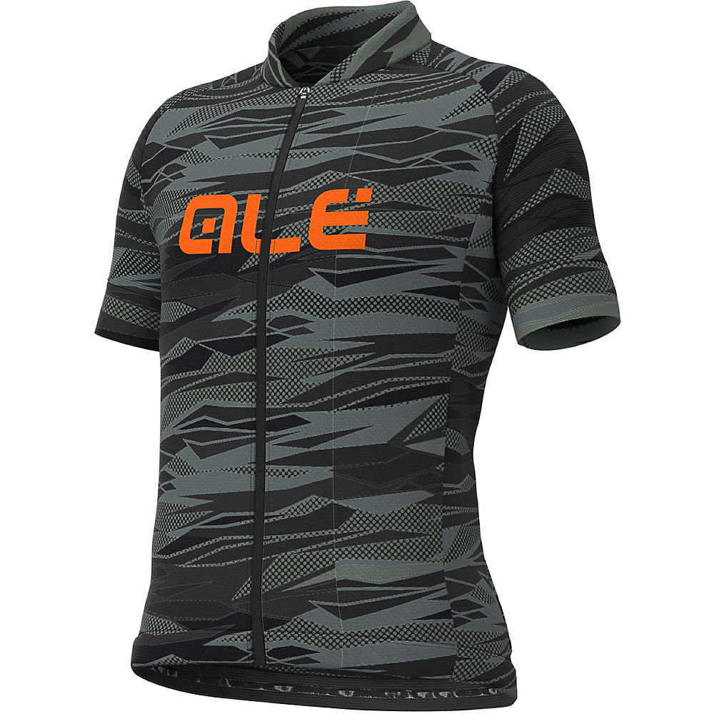 Alé Kids Rock Jersey - Noir/Fluro Orange - 12-13 Years