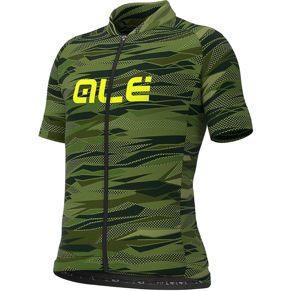 Alé Kids Rock Jersey - Green-Fluro Yellow - 8-9 Years