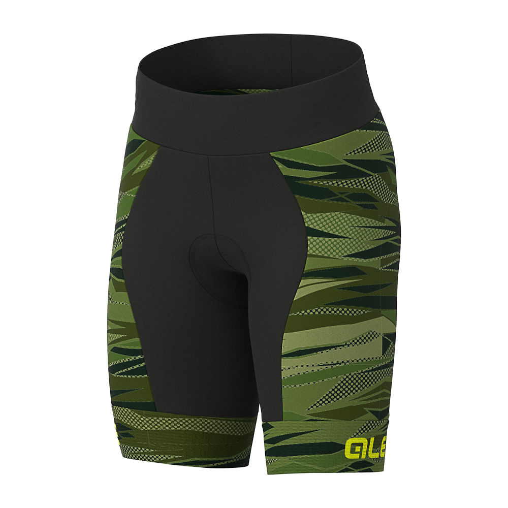 Alé Kids Rock Shorts - Green-Fluro Yellow - 8-9 Years