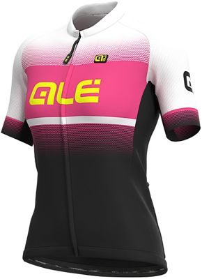 Alé Women's Solid Blend Jersey - Black-Fluro Pink - XXXL}, Black-Fluro Pink
