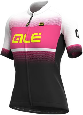 Alé Women's Solid Blend Jersey - Black-Fluro Pink - XXL}, Black-Fluro Pink