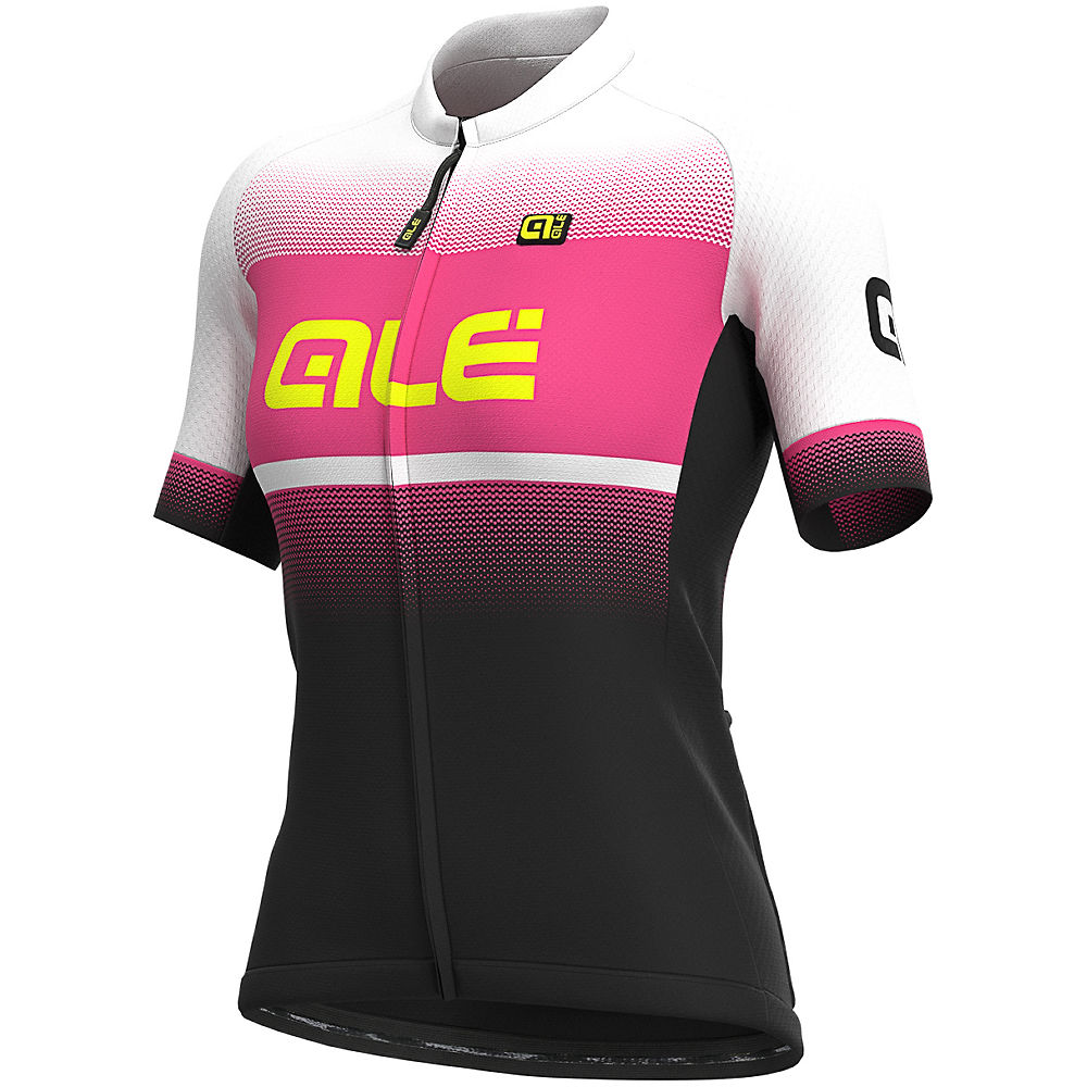 Alé Women's Solid Blend Jersey - Noir/Fluro Pink - XL