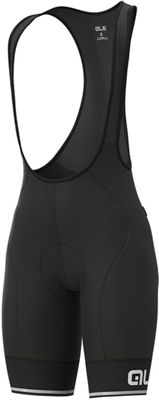 Alé Women's Solid Blend Bib Shorts - Black-White - S}, Black-White