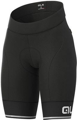 Alé Women's Solid Blend Shorts - Black-White - XL}, Black-White