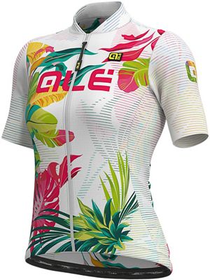 Alé Women's Solid Tropika Jersey - White-Multi - M}, White-Multi