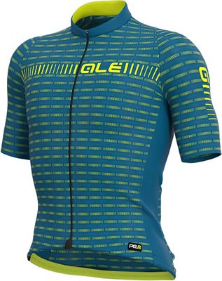 Alé Graphics PRR Green Road Jersey - Azores Blue-Fluo Yellow - S}, Azores Blue-Fluo Yellow