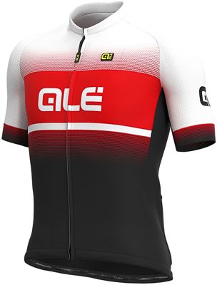 Alé Solid Blend Jersey - BLACK-RED - M}, BLACK-RED