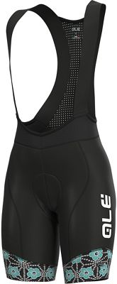 Alé Women's PRS Garda Bib Shorts  - Black-Turquoise, Black-Turquoise