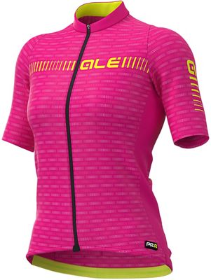 Alé Women's Graphics PRR Green Road Jersey SS20 - Cyclamen-Fluro Yellow - S}, Cyclamen-Fluro Yellow