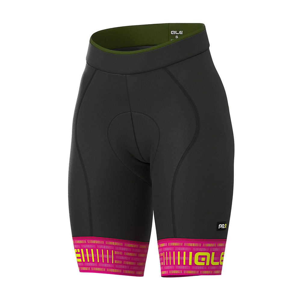 Alé Women's Graphics PRR Green Road Shorts - Cyclamen-Fluro Yellow - XXL