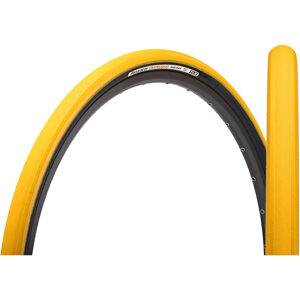 Panaracer Gravel King Colour Edition TLC Tyre - Black - Mustard - 700c, Black - Mustard