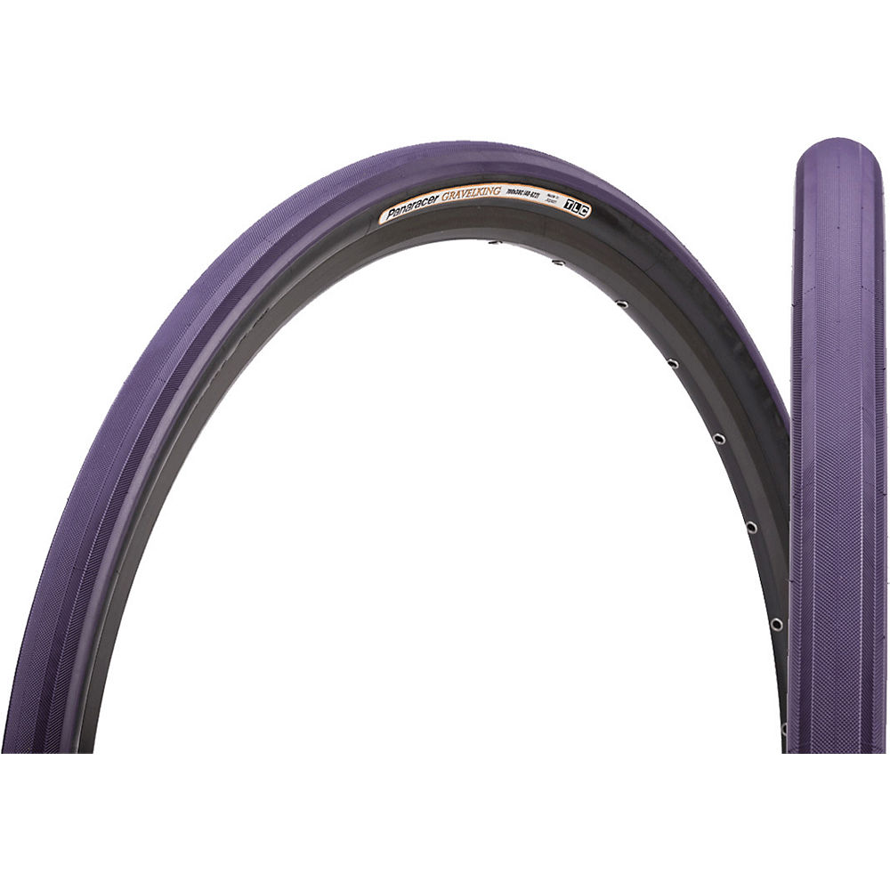 Panaracer Gravel King Colour Edition TLC Tyre - Noir - Purple - 700c, Noir - Purple