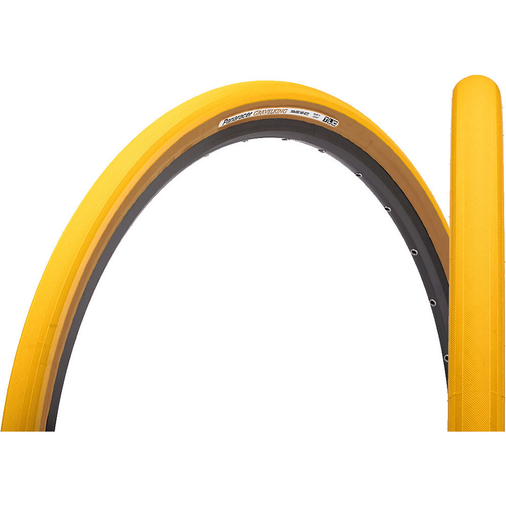 Panaracer Gravel King Colour Edition TLC Tyre - Brown - Mustard - 700c, Brown - Mustard