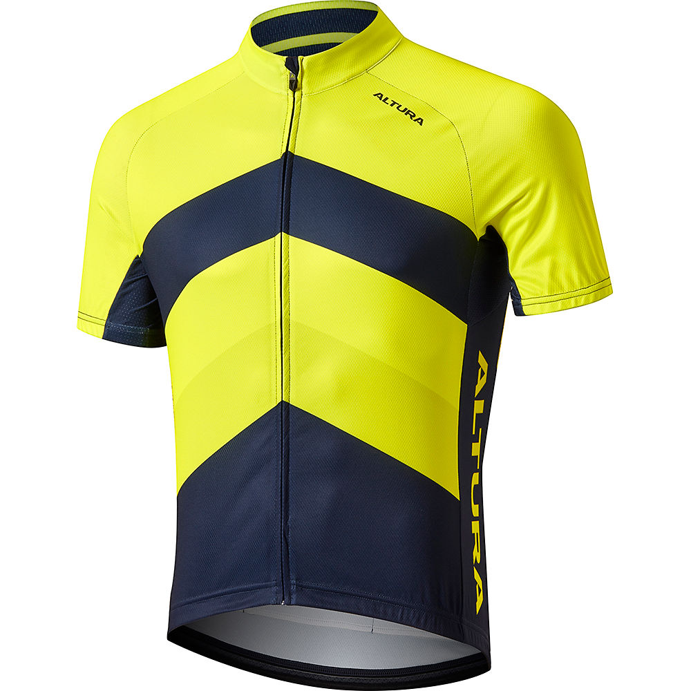 Altura Club Jersey - Hi-Viz Yellow-Navy - M