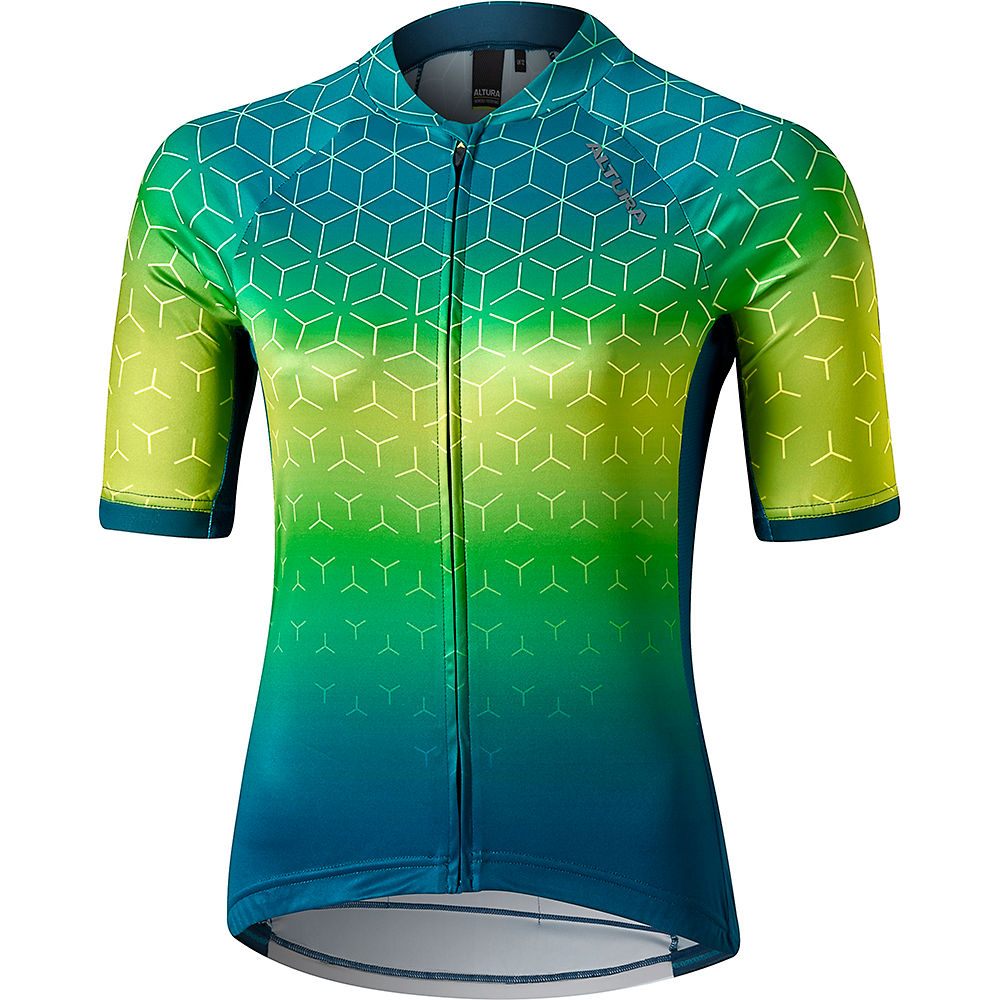 Altura Women's Icon Jersey Hex - Green-Hi-Viz Yellow - UK 12