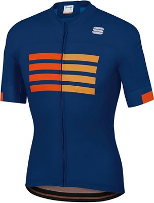 Sportful Wire Jersey  – Blue Twilight-Fire Red-Gold – XXXXL, Blue Twilight-Fire Red-Gold