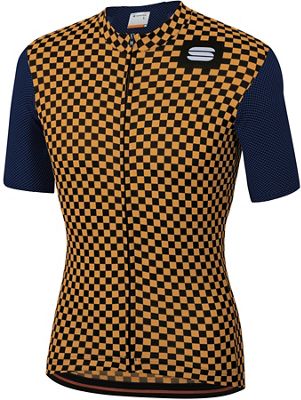 Sportful Checkmate Jersey - Blue Twilight-Gold - XL