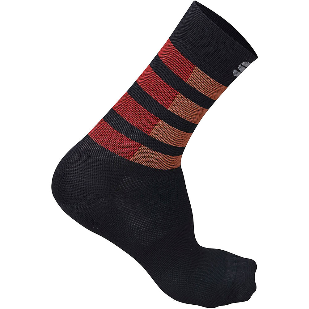 Sportful Mate Socks - Black-Fire Red-Orange SDR