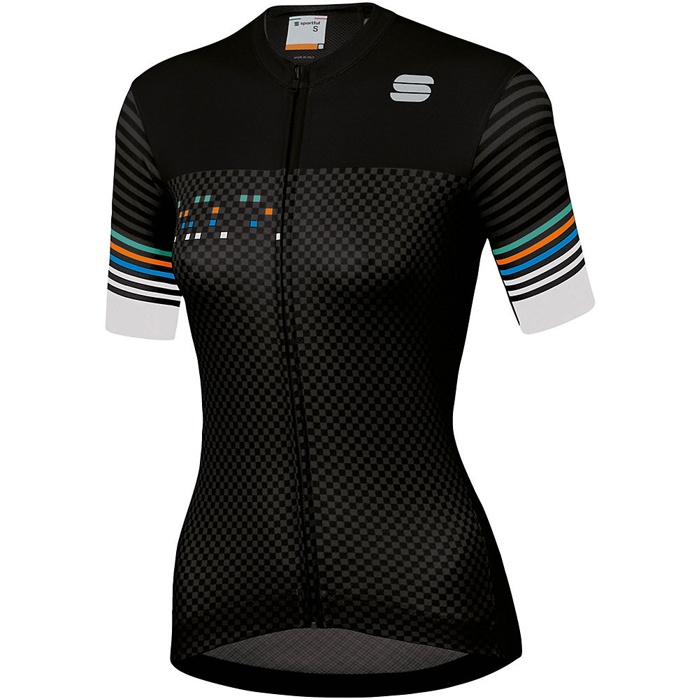Sportful Women's Sticker Jersey - Black-Anthracite-White - XS