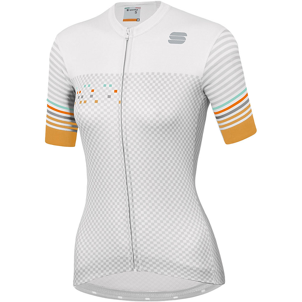 Sportful Women's Sticker Jersey - White-Silver-Gold - XS