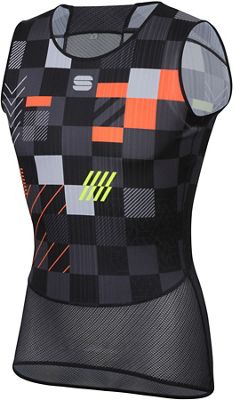 Sportful Bodyfit Sleeveless Baselayer  - Black-Anthracite-Orange SDR - XL, Black-Anthracite-Orange SDR