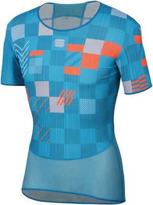 Sportful Bodyfit Pro Baselayer Tee  - Blue Atomic-Blue Methyl-Orange SDR - 2XS, Blue Atomic-Blue Methyl-Orange SDR