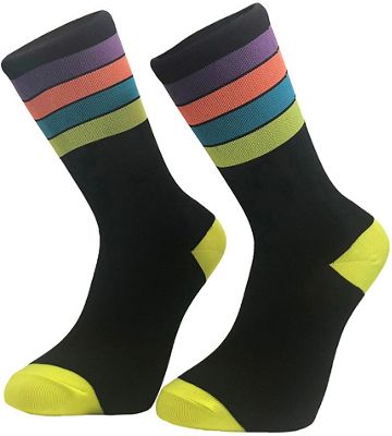 Primal Neon Stripe Socks  - S/M, Neon