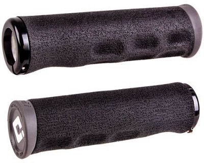 ODI F-1 Series Dread V2.1 Lock-On MTB Grips - Black-Grey - 130mm}, Black-Grey