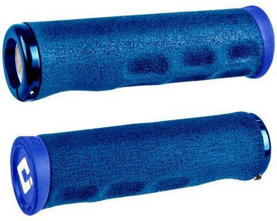 ODI F-1 Series Dread V2.1 Lock-On MTB Grips - Blue - 130mm}, Blue