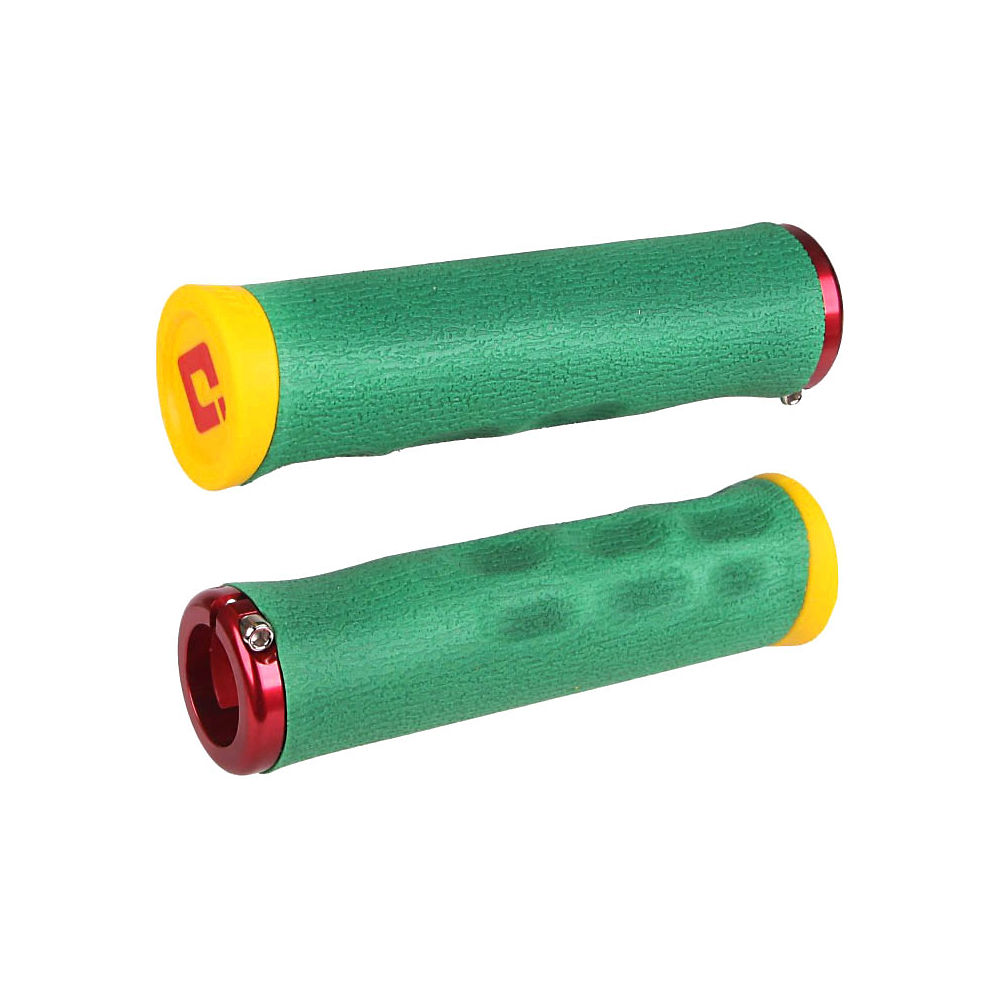 ODI F-1 Series Dread V2.1 Lock-On MTB Grips - Rasta - 130mm, Rasta