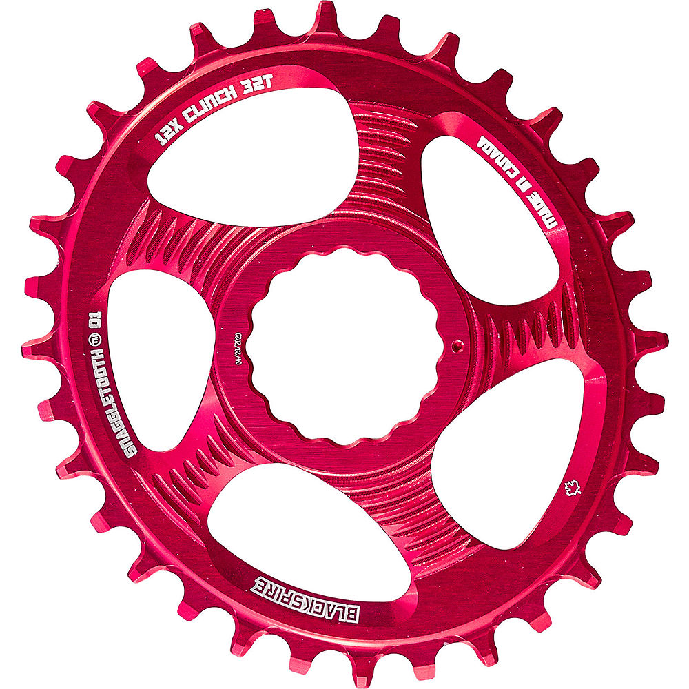 Blackspire Snaggletooth Cinch Shimano Ova Chainring - Red - Direct Mount, Red