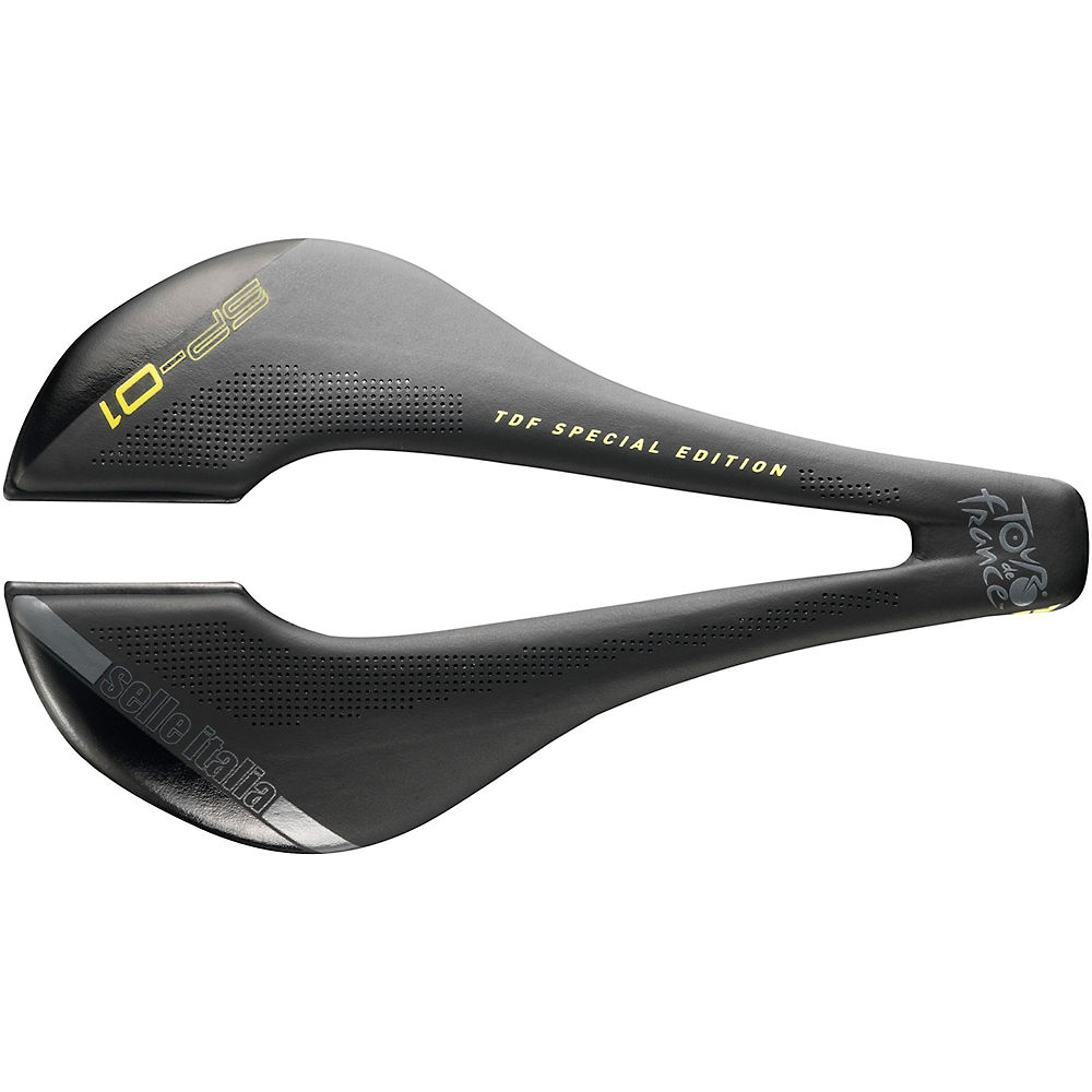 Selle Italia SP-01 Boost Superflow TDF Saddle - Noir/Jaune - S3 - 130mm Wide, Noir/Jaune