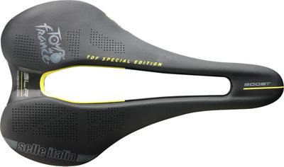 Selle Italia SLR Boost TM Superflow TDF Road Saddle - Black-Yellow - L3 - 145mm Wide, Black-Yellow