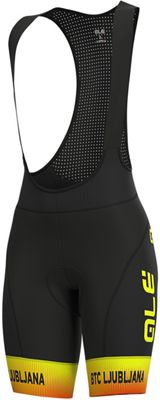 Alé Women's BTC Ljubliana 2020 PRR Bibshorts  - Yellow- Black-Red, Yellow- Black-Red