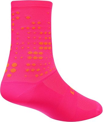 Calzini dhb Moda Hibiscus  - Pink-Orange - M/L, Pink-Orange