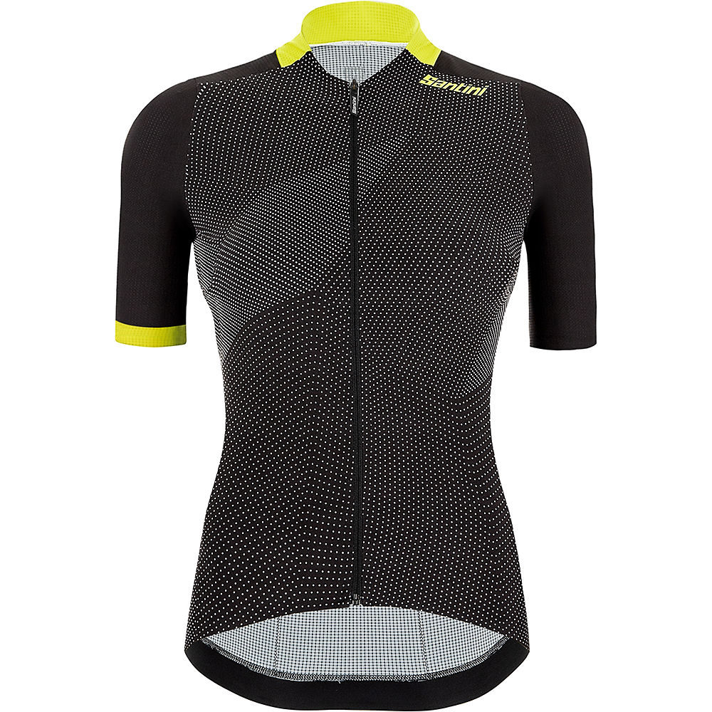 Santini Women's Redux Genio Short Sleeve Jersey - Noir - XL, Noir