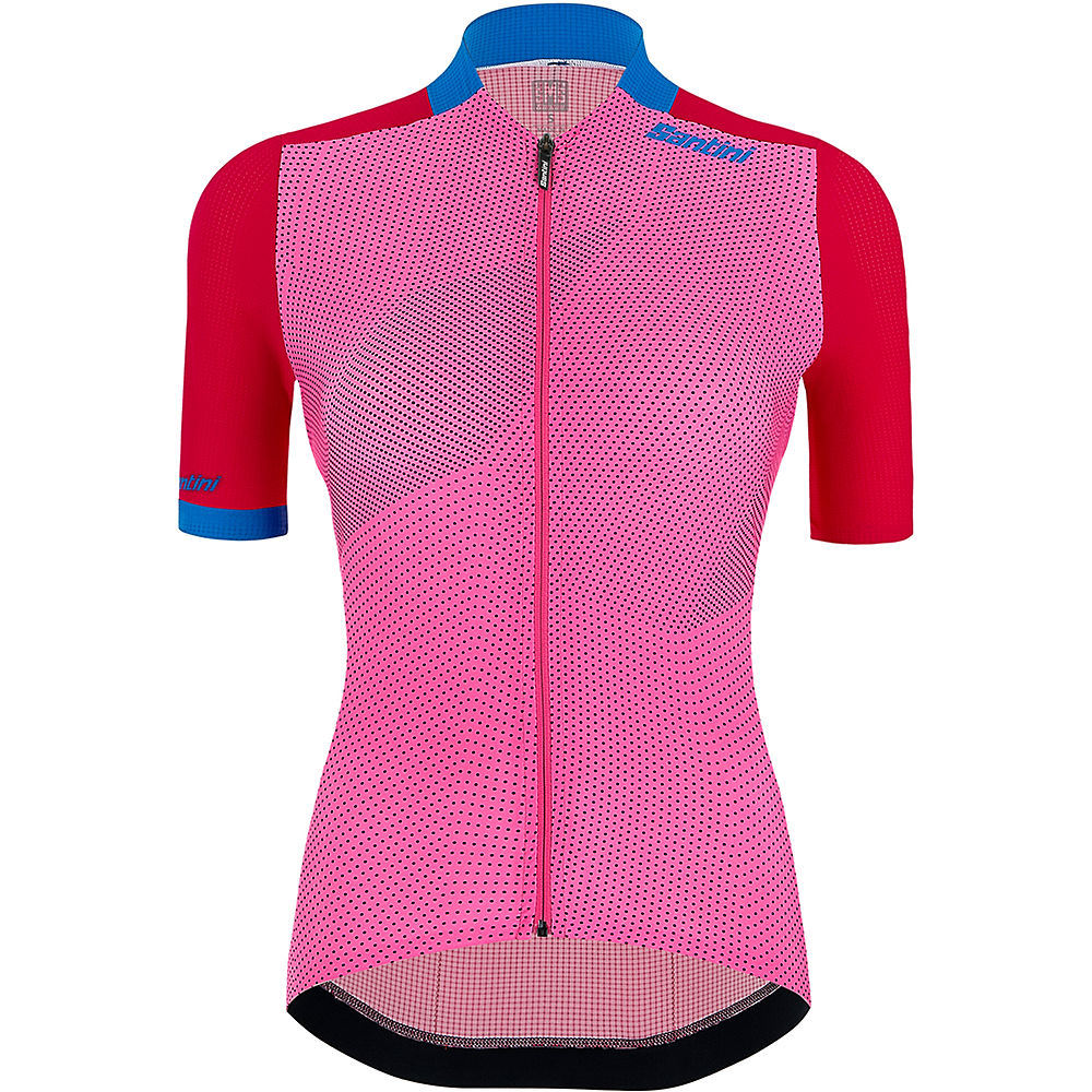 Santini Women's Redux Genio Short Sleeve Jersey - Rose Pink - XL, Rose Pink