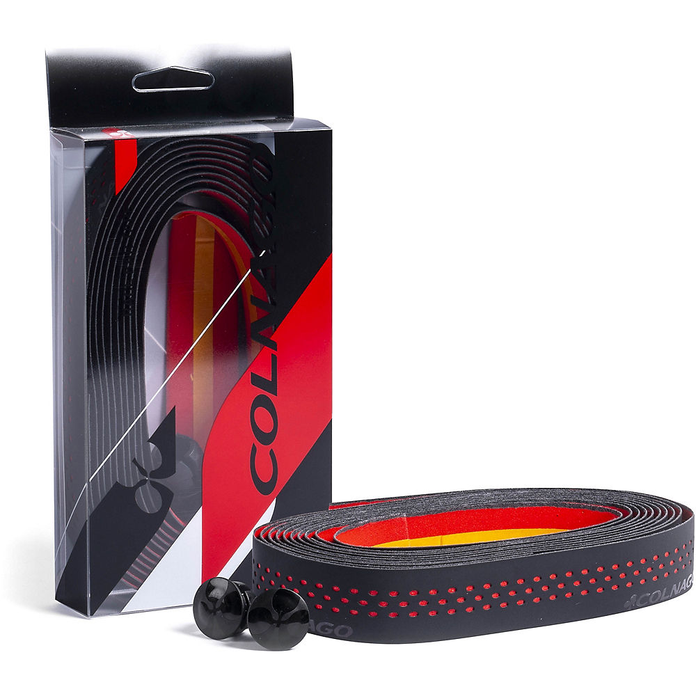 Colnago Dot Bar Tape - Noir - Rouge, Noir - Rouge