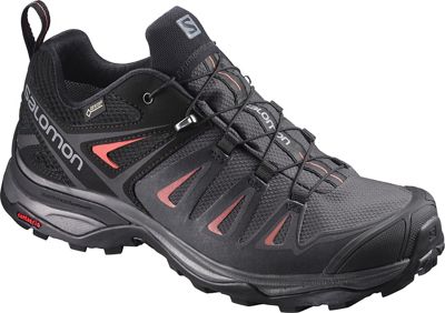 Salomon Women's X Ultra 3 Gore-Tex Hiking Shoes - Magnet-Black-Mineral Red - UK 7.5