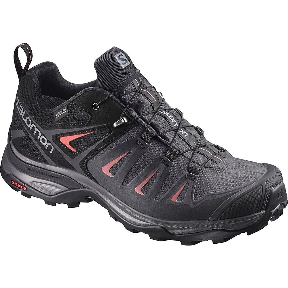 Salomon Women’s X Ultra 3 Gore-Tex Hiking Shoes  – Magnet-Black-Mineral Red – UK 4, Magnet-Black-Mineral Red