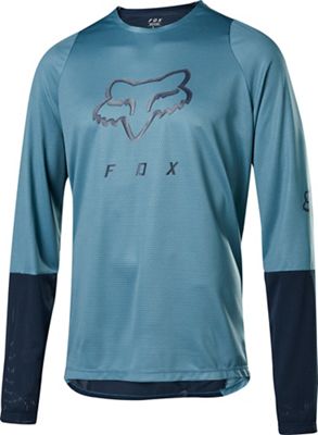 Fox Racing Defend Long Sleeve FoxHead Jersey - Bleu léger - M