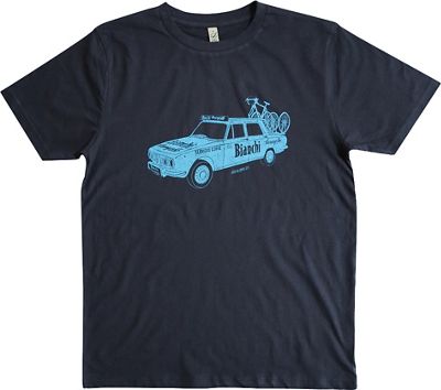 Image of Velolove Bianchi Alfa Service Corse Navy T-Shirt - Marine - Bleu, Marine - Bleu