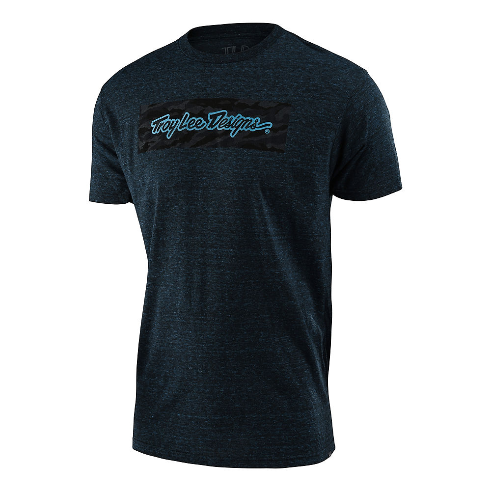 Troy Lee Designs Signature Block Camo Tee - Bleu nuit, Bleu nuit