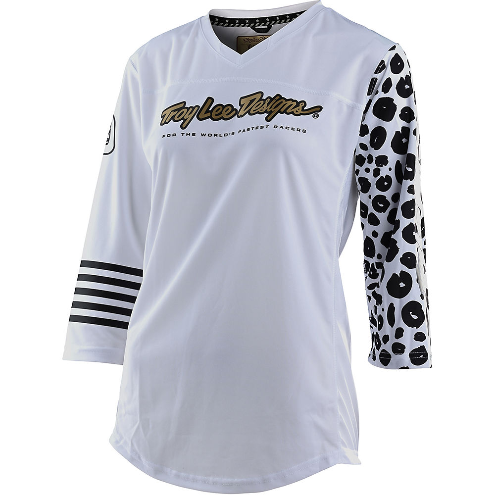 Troy Lee Designs Women's Leopard Mischeif Jersey - Leopard - White - XL