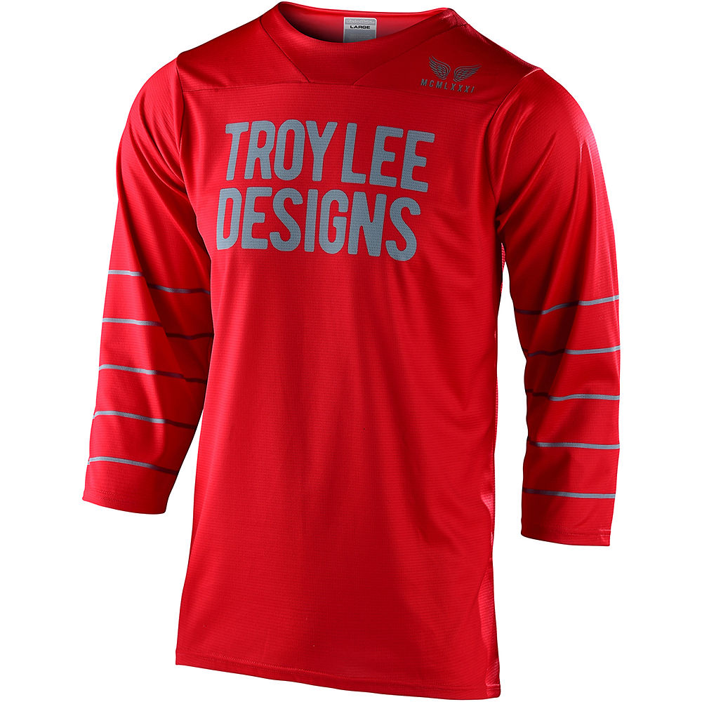 Troy Lee Designs Ruckus 3-4 Pinstripe Jersey - Red-Silver-Blue
