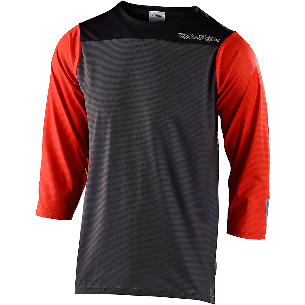 Troy Lee Designs Ruckus 3-4 Block Jersey - Grey-Tangerine - XXL