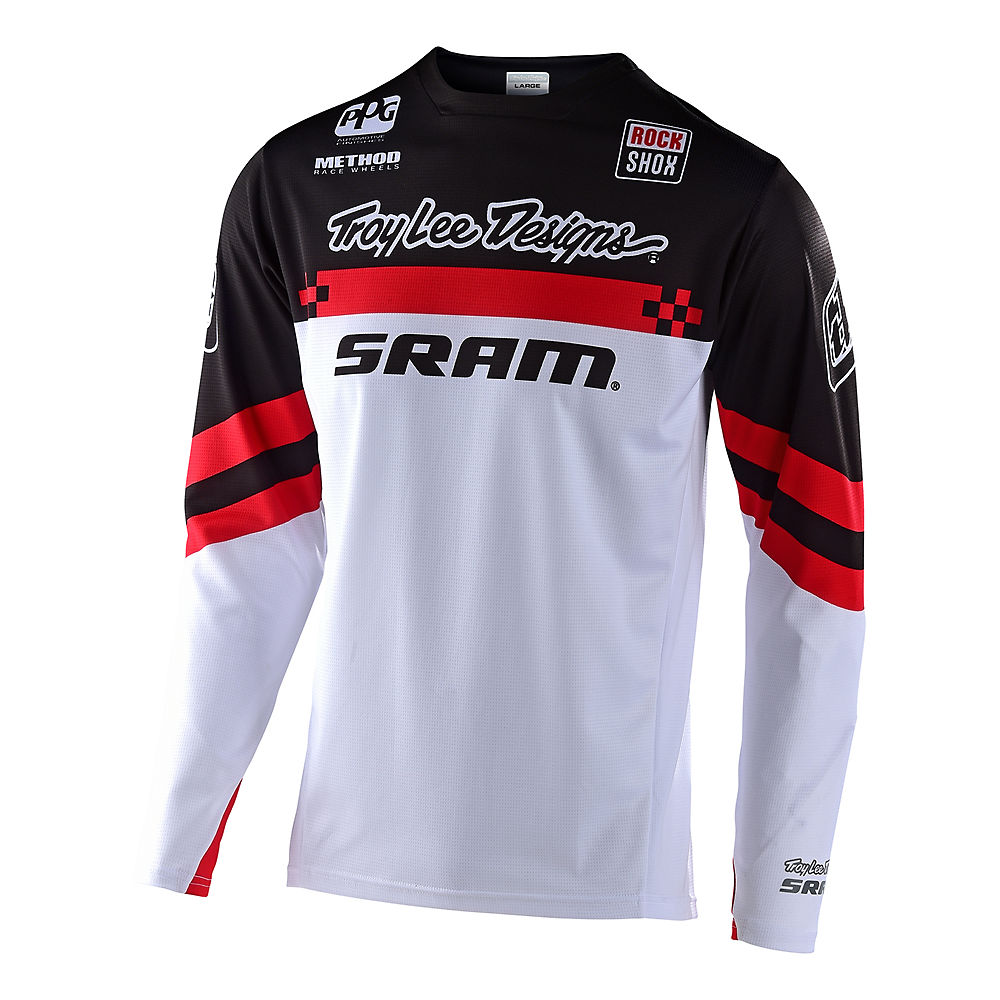 Troy Lee Designs Youth Sprint Jersey Factory Sram - Noir/Rouge - XS