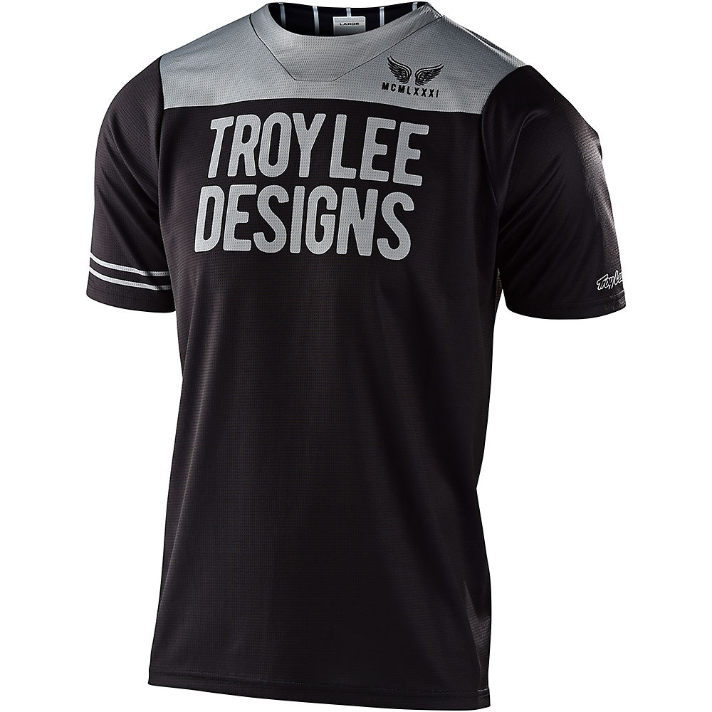 Troy Lee Designs Skyline Youth Pinstripe Block Jersey - Noir-Gris